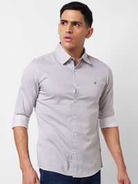 SPYKAR Slim Fit Textured Self Design Opaque Cotton Casual Shirt