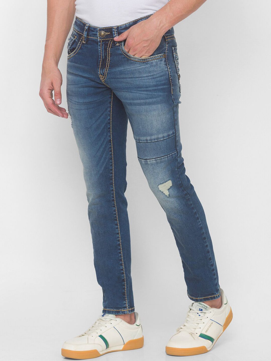 SPYKAR Men Blue Skinny Fit Low-Rise Jeans