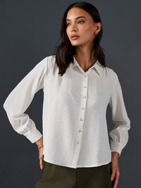 AND Shirt Collar Cuff Sleeve Top