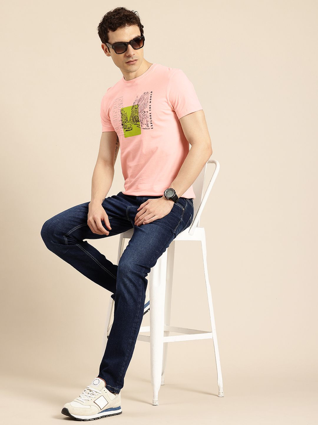 Being Human People and Places Printed Pure Cotton T-shirt