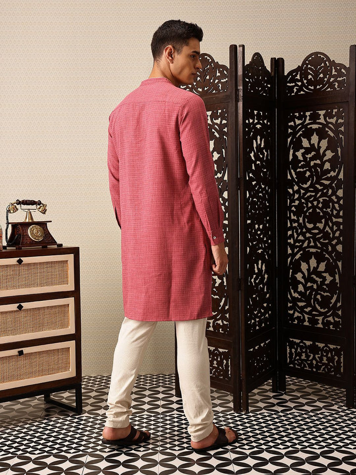 House of Pataudi Checked Jashn Kurta