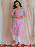 Libas Women Floral Printed Gotta Patti Floral Kurta