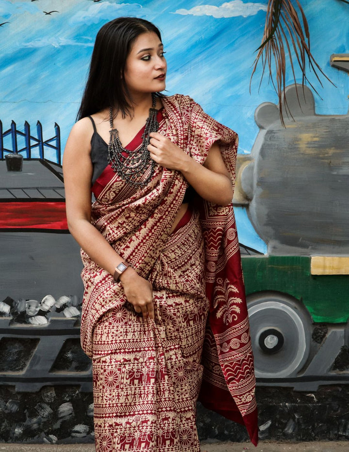KALINI Geometric Printed Saree