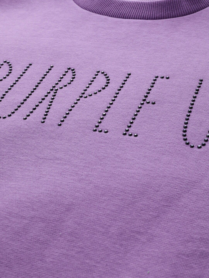 STREET 9 Women Lavender Embellished Sweatshirt