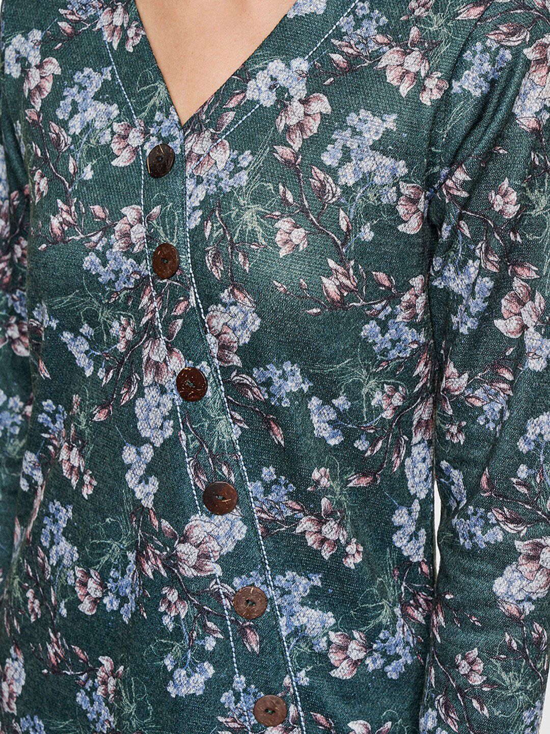 Global Desi Green & Blue Printed Tunic