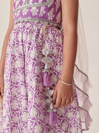 pspeaches Girls Printed Ready to Wear Lehenga Choli With Dupatta