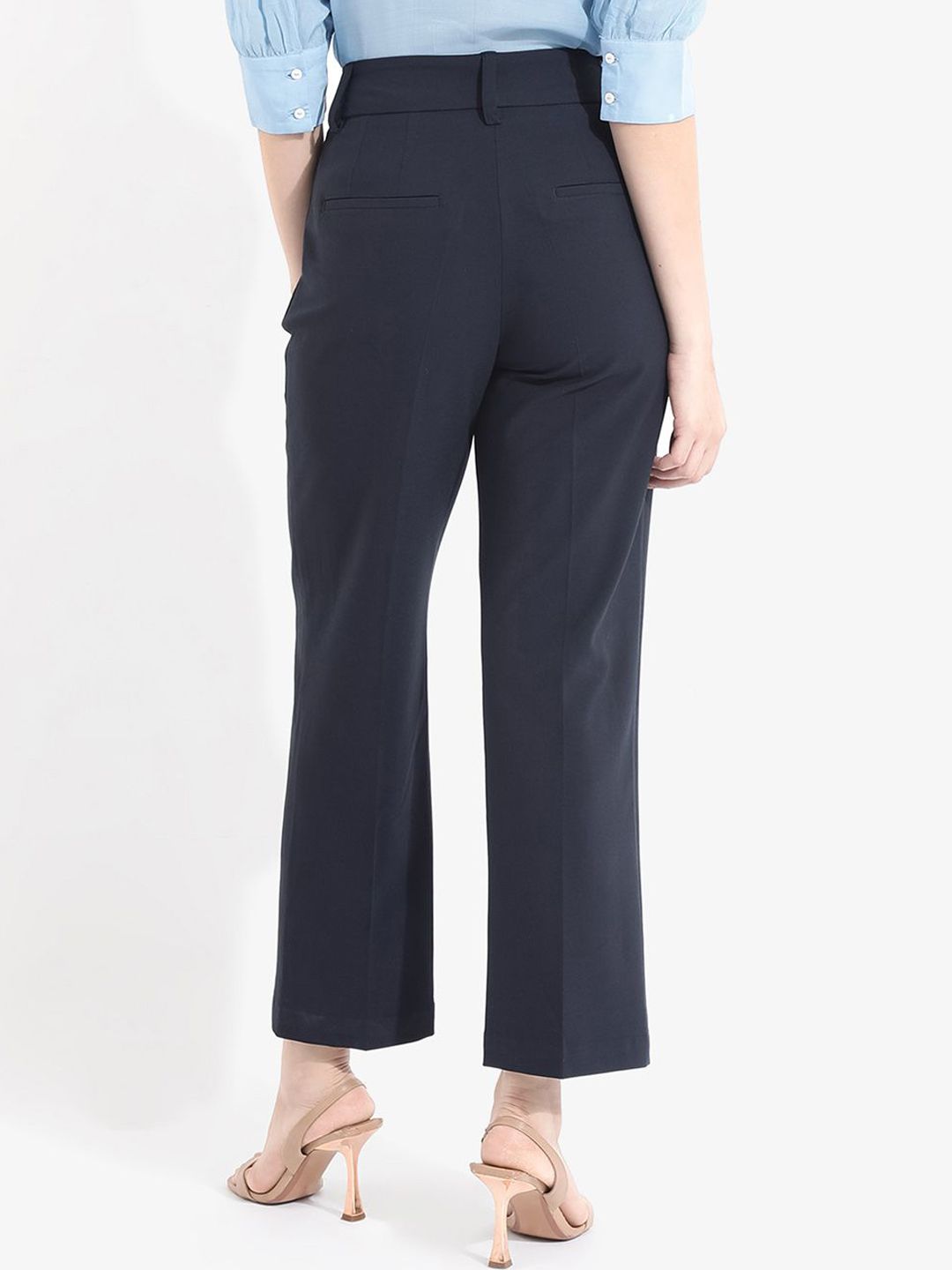 RAREISM Women Straight Fit High-Rise Trousers