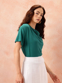 all about you Cowl Neck Extended Sleeves Top