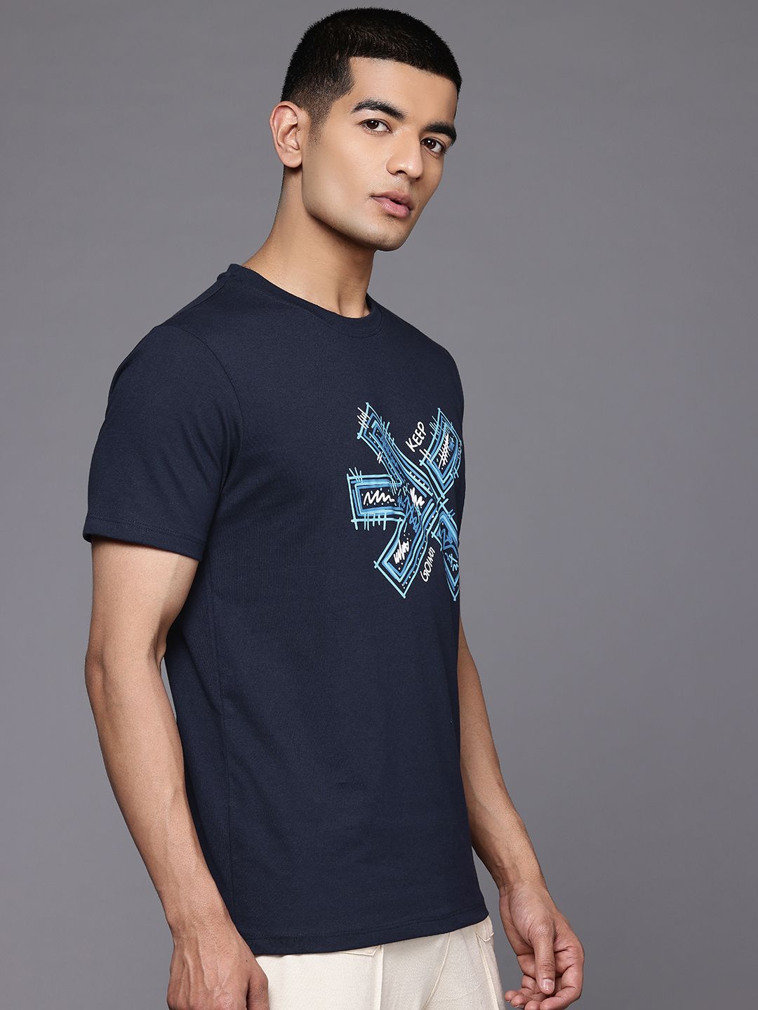 HRX by Hrithik Roshan Men Brand Logo Printed Lifestyle T-shirt