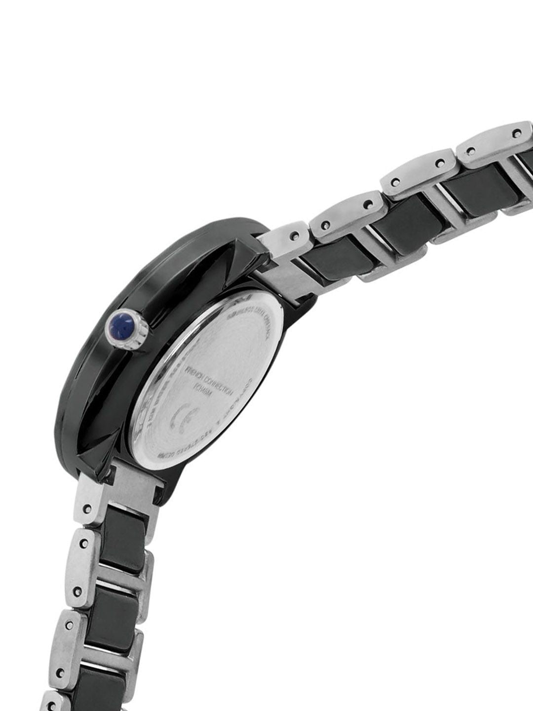 Sambungan Perancis Wanita Dail Hiasan & Gelang Gelang Keluli Tahan Karat Tali Analog Watch FCH4BM