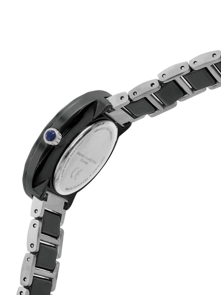 Sambungan Perancis Wanita Dail Hiasan & Gelang Gelang Keluli Tahan Karat Tali Analog Watch FCH4BM