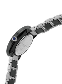 Sambungan Perancis Wanita Dail Hiasan & Gelang Gelang Keluli Tahan Karat Tali Analog Watch FCH4BM