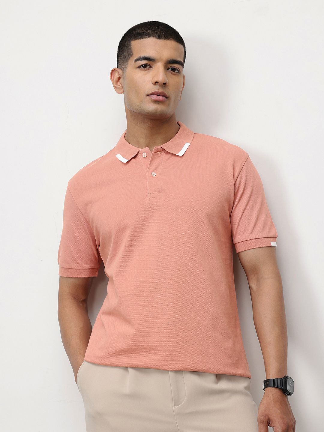 ether Contrast Collar Classic Fit Organic Cotton T-shirt