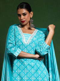 Varanga Women Printed Regular Kurta with Trousers & With Dupatta