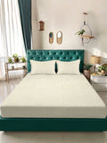 Myntra Elegant Homes Beige Geometric 300 TC King Bedsheet with 2 Pillow Covers