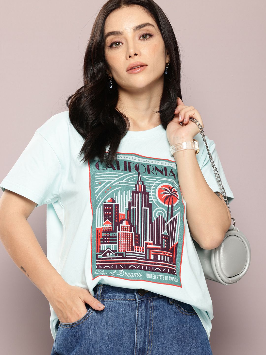 DILLINGER Printed Pure Cotton Boxy T-shirt
