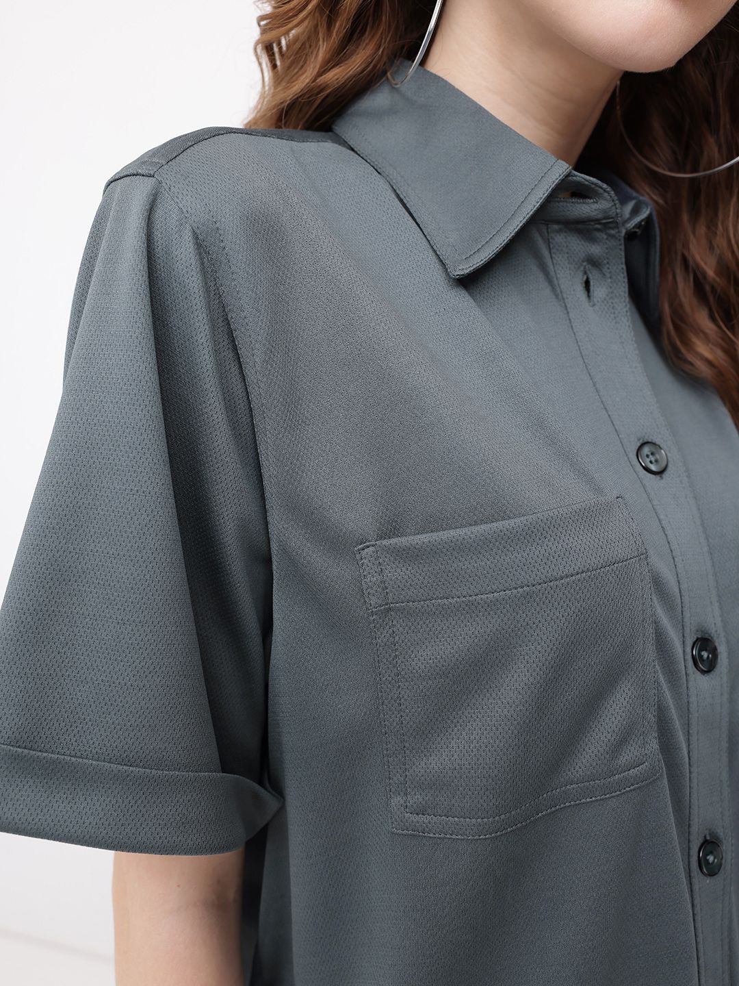 DressBerry 90s Functional Re-Boot High-Low Shirt