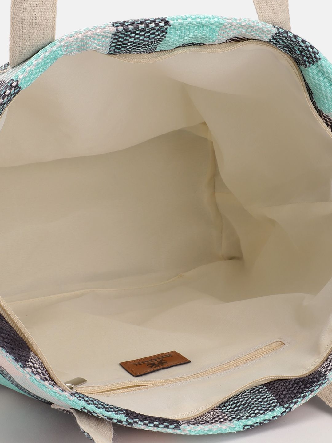 Anouk Self Checked Structured Shoulder Bag