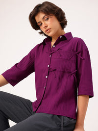 DressBerry Tether Tale Striped Texture Shirt