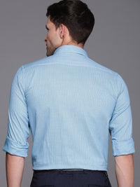 Raymond Pure Cotton Self Design Slim Fit Textured Casual Shirt
