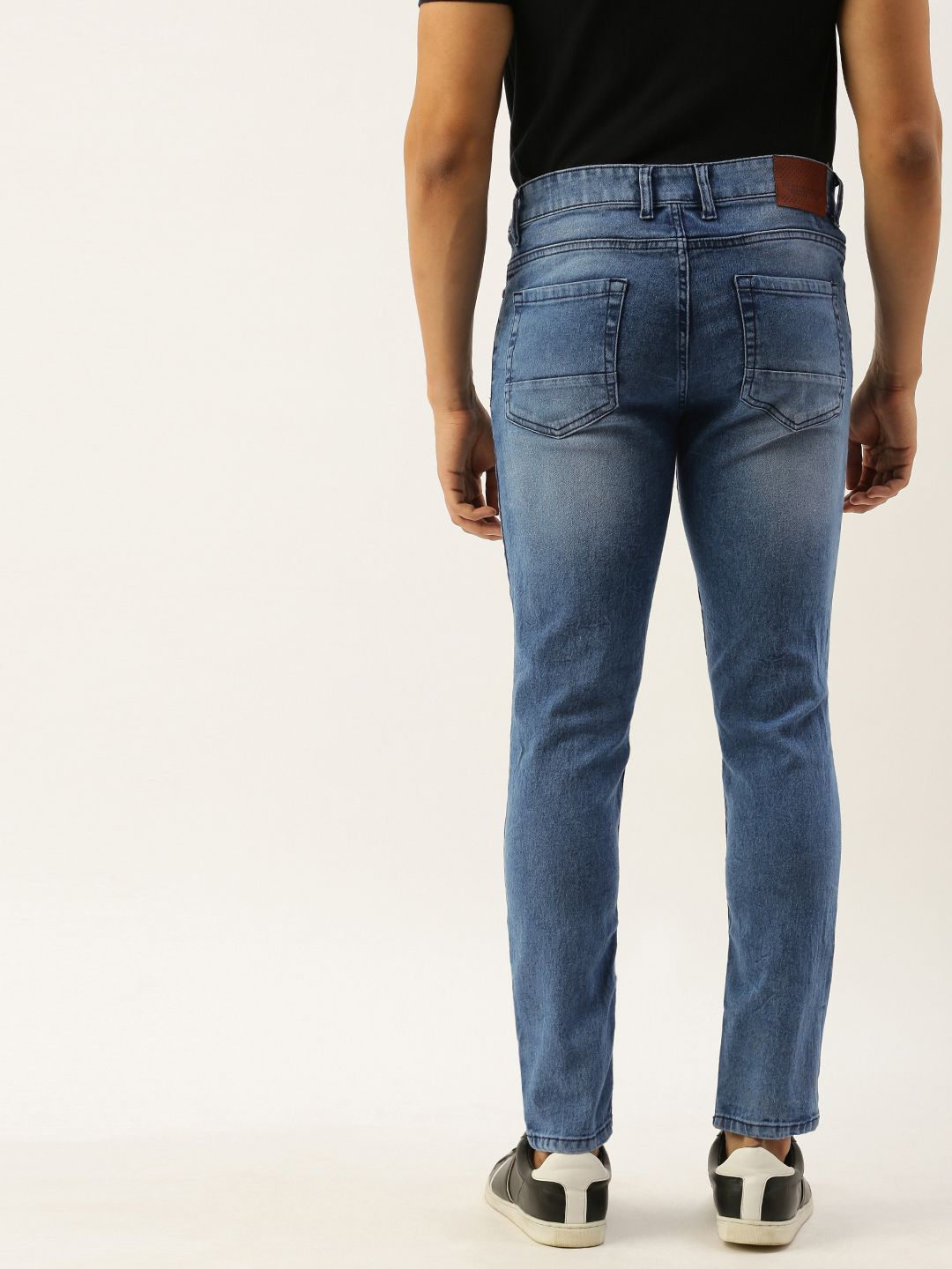 The Indian Garage Co Men Blue Slim Fit Low-Rise Clean Look Stretchable Jeans