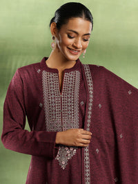 Libas Floral Embroidered Thread Work Kurta with Trouser & Dupatta