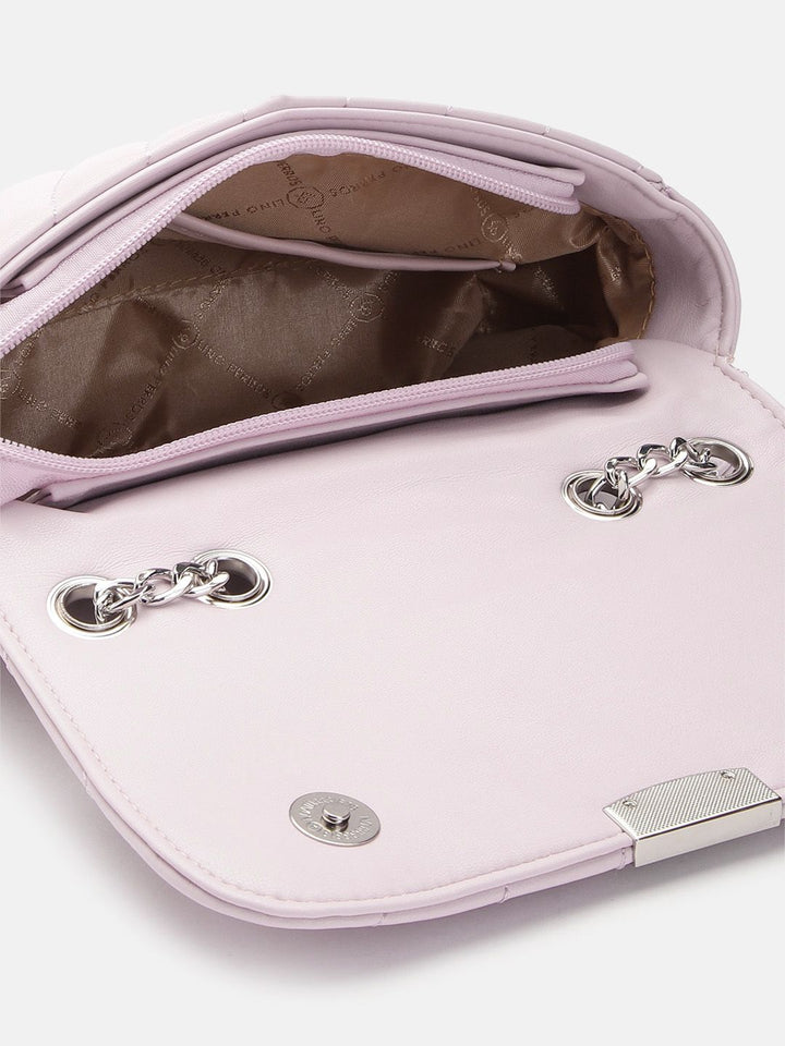 Lino Perros Structured Sling Bag with Quilted Detail