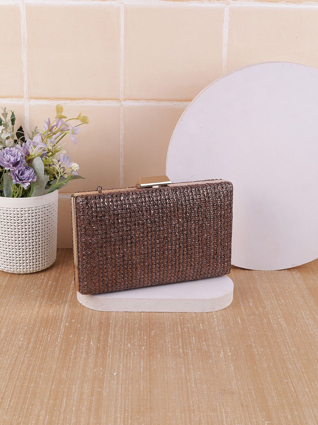 Mochi Embellished Box Clutch