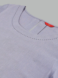 W Women Blue Thread Work Kurta