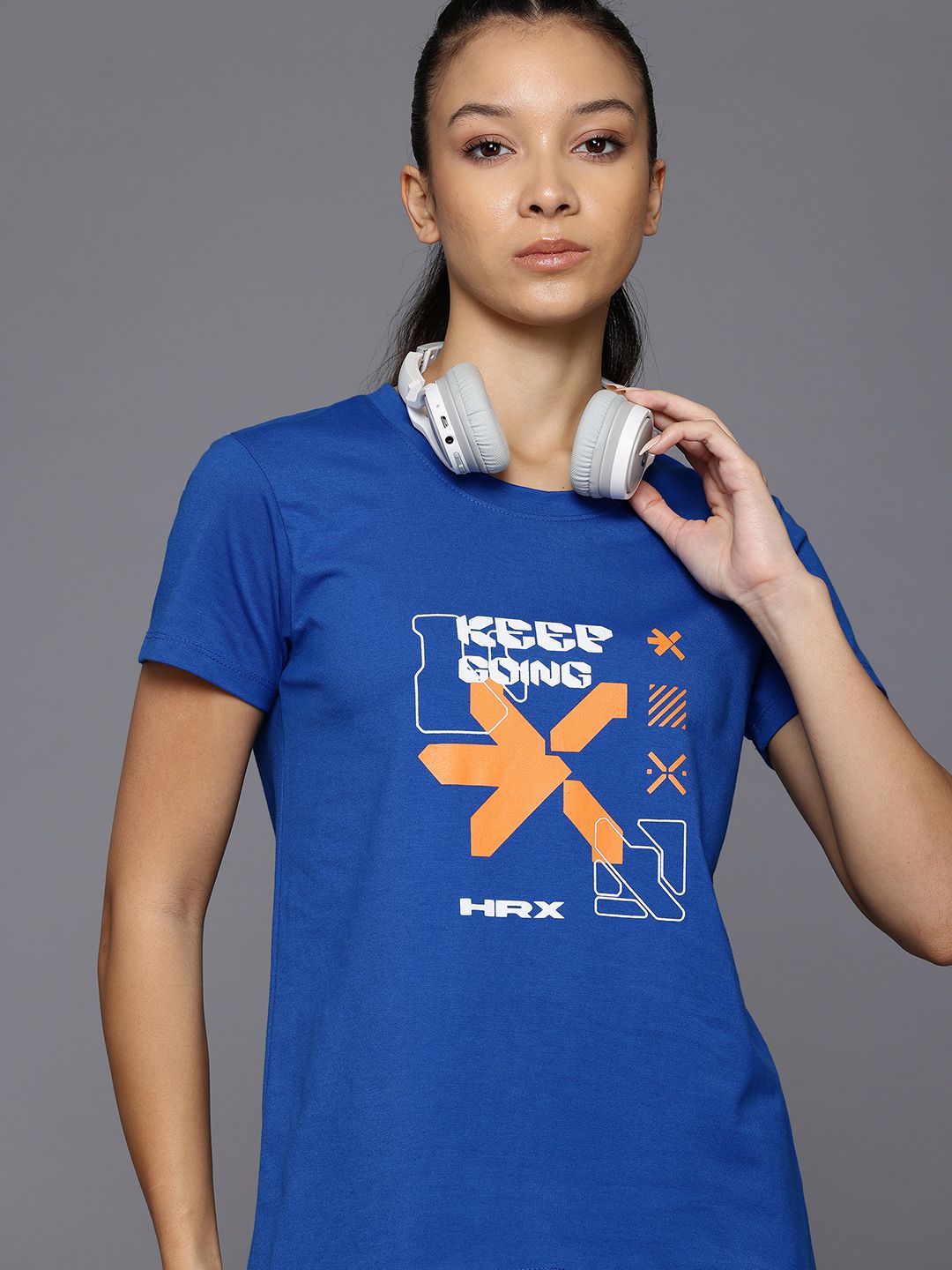 HRX by Hrithik Roshan Brand Logo Print T-shirt