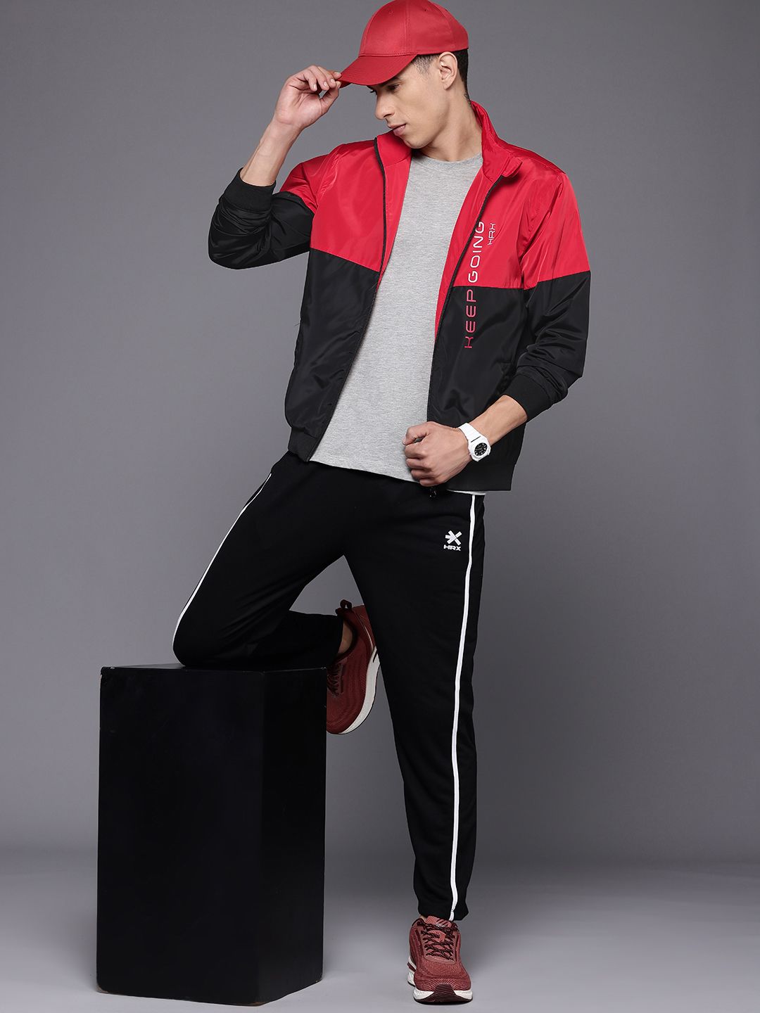 HRX by Hrithik Roshan Colourblocked Bomber Lifestyle Jacket
