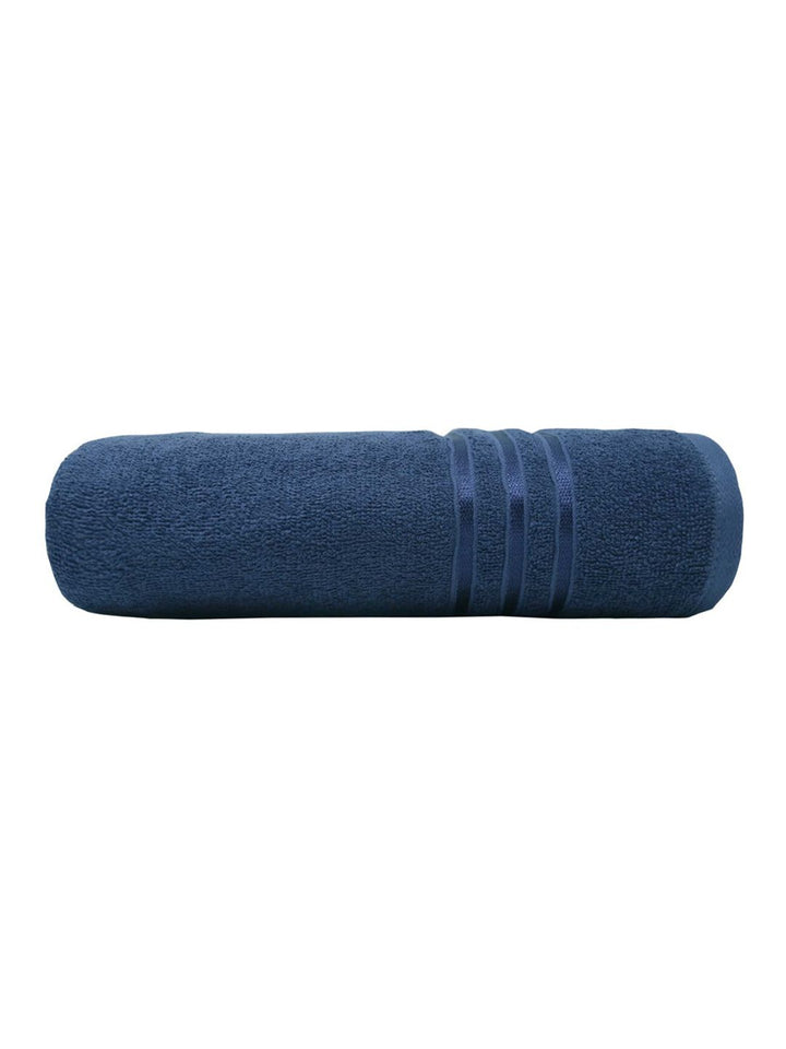 MYTRIDENT Navy Blue 400 GSM Pure-Cotton Bath Towel