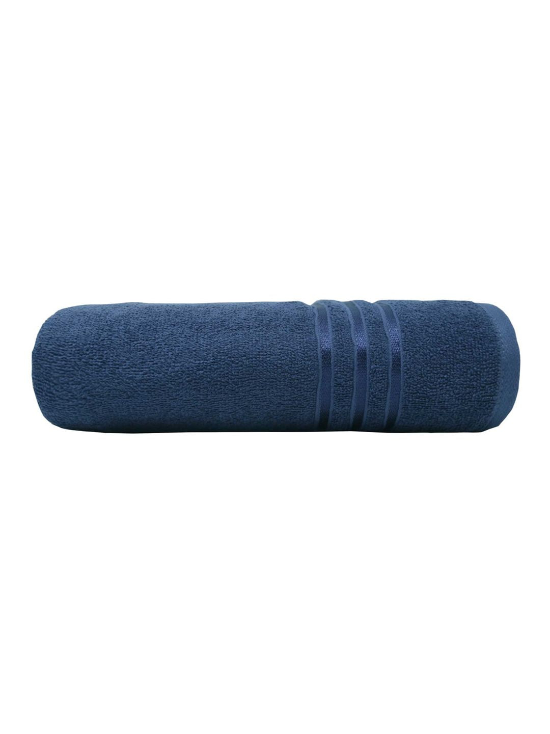 MYTRIDENT Navy Blue 400 GSM Pure-Cotton Bath Towel