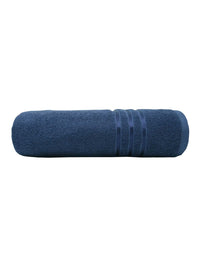 MYTRIDENT Navy Blue 400 GSM Pure-Cotton Bath Towel