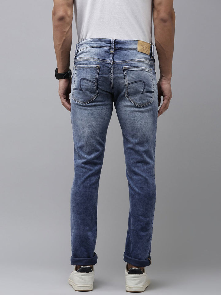 SPYKAR Men Skinny Fit Low-Rise Heavy Fade Stretchable Jeans