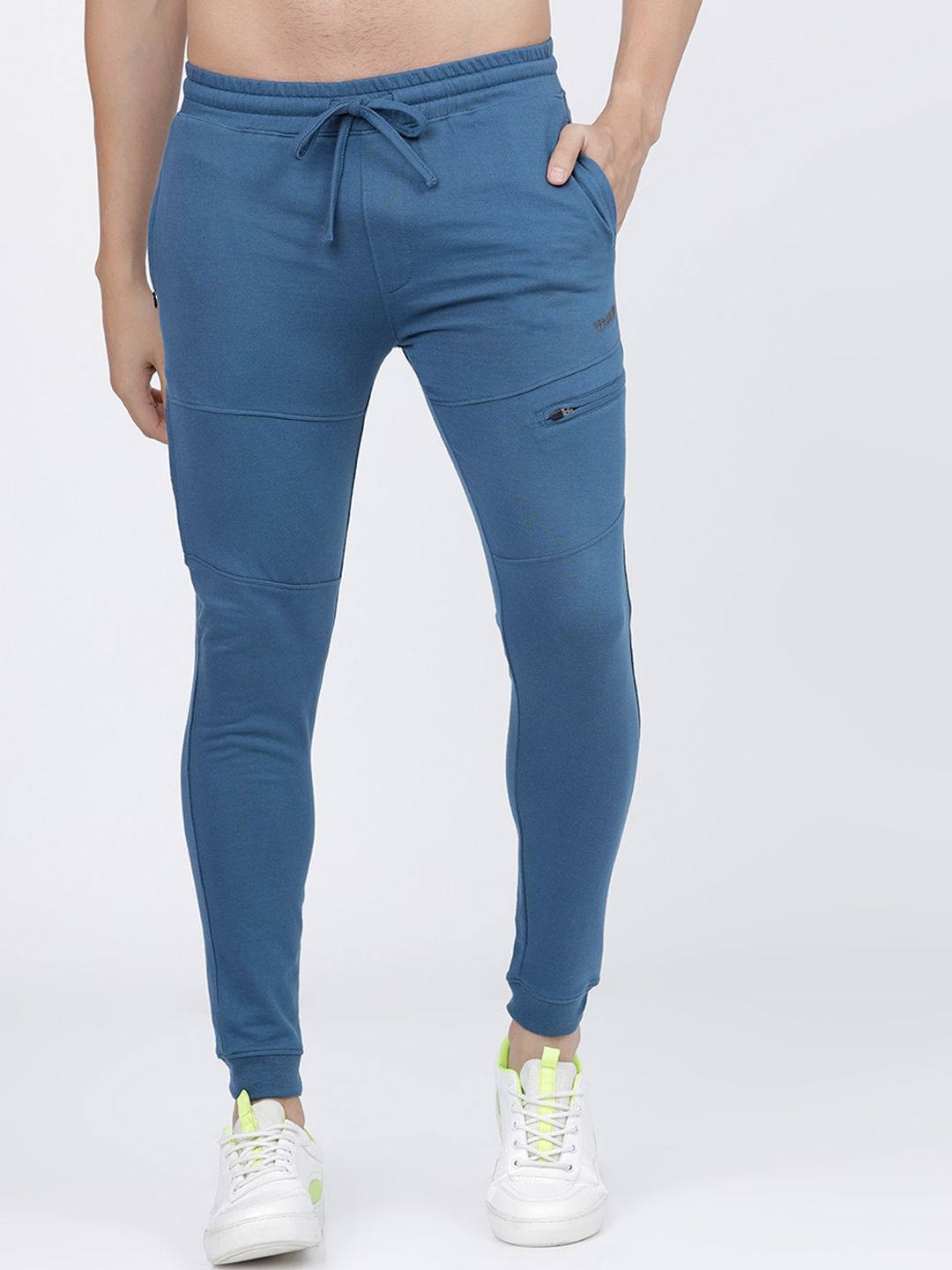 The Indian Garage Co Men Blue Solid Slim-Fit Joggers