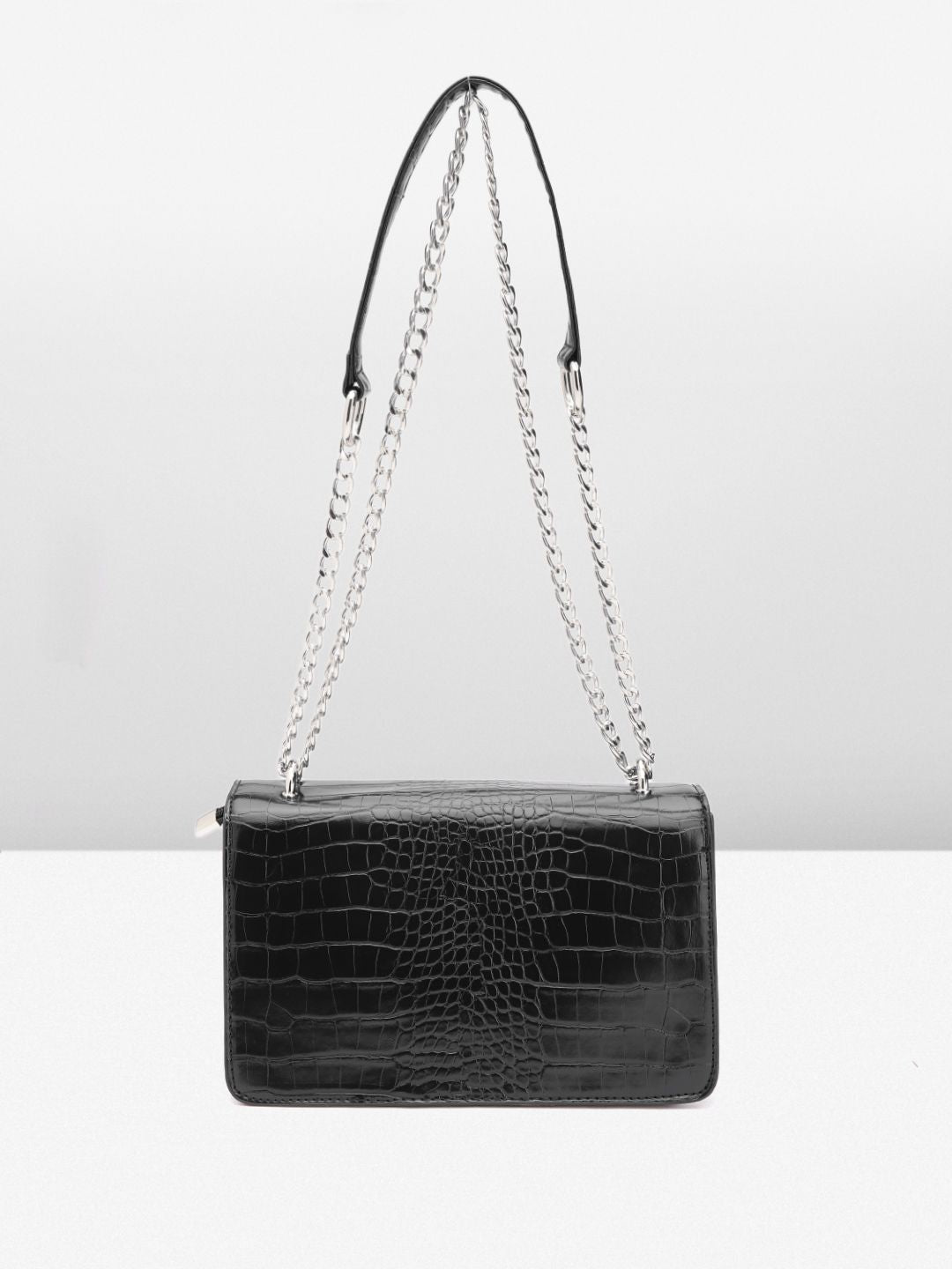 Lino Perros Snake Skin Textured Structured Shoulder Bag
