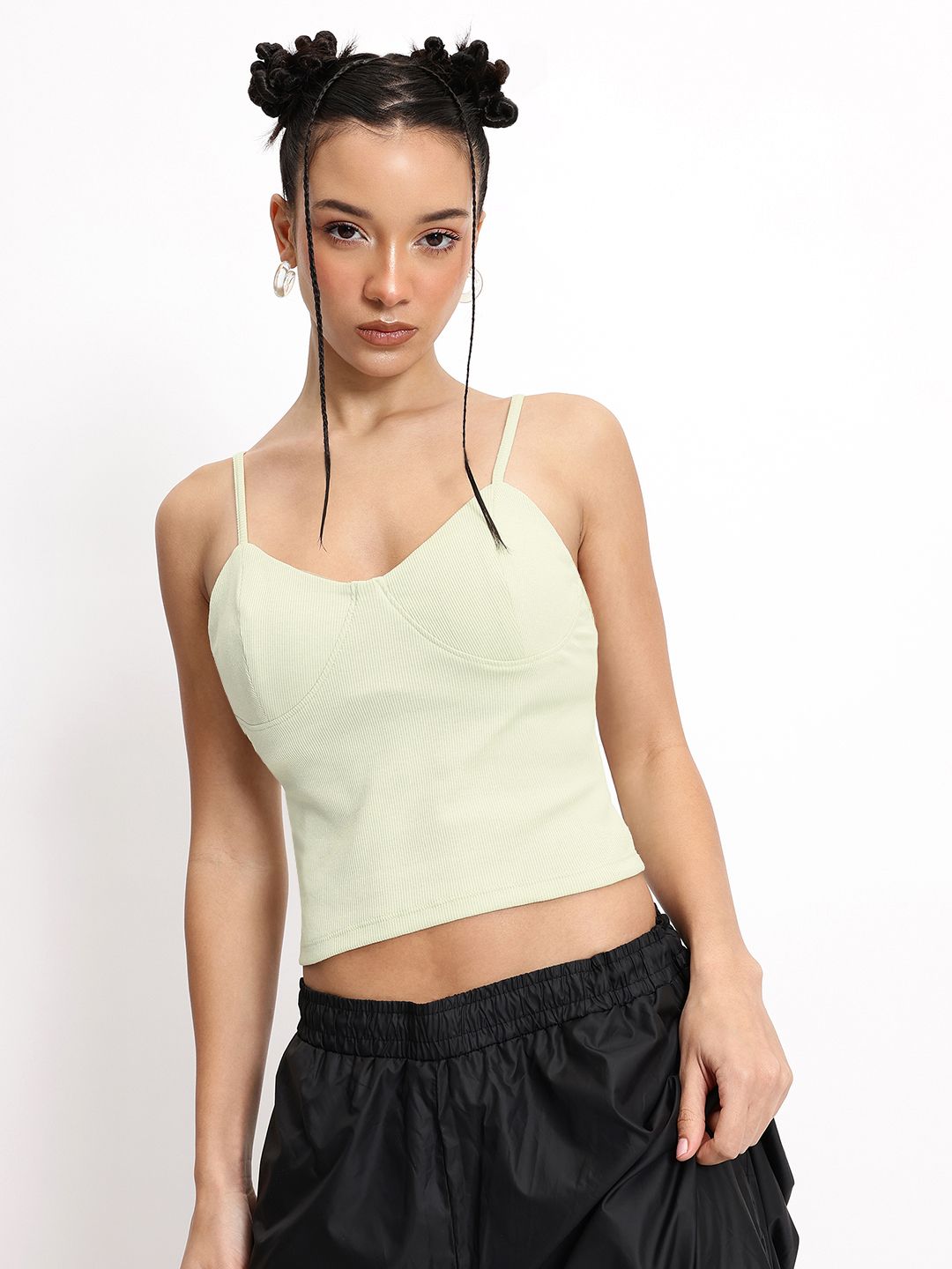 DressBerry Boss Babe Bodice Ribbed Corset Top