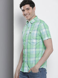 The Indian Garage Co Men Slim Fit Tartan Checked Casual Shirt