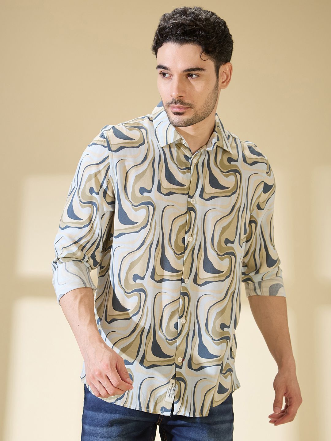 Being Human Slim Fit Printed Casual Shirt