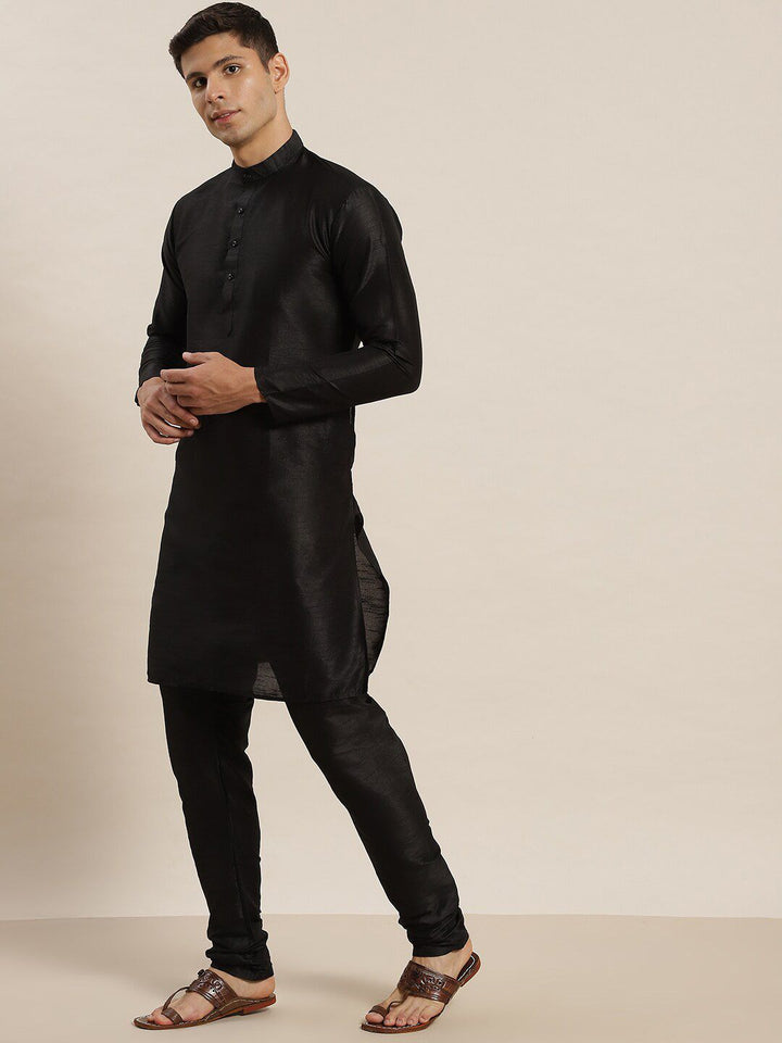 SOJANYA Mandarin Collar Regular Kurta With Churidar & Nehru Jacket