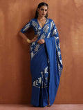 trueBrowns Floral Woven Design Zari Saree