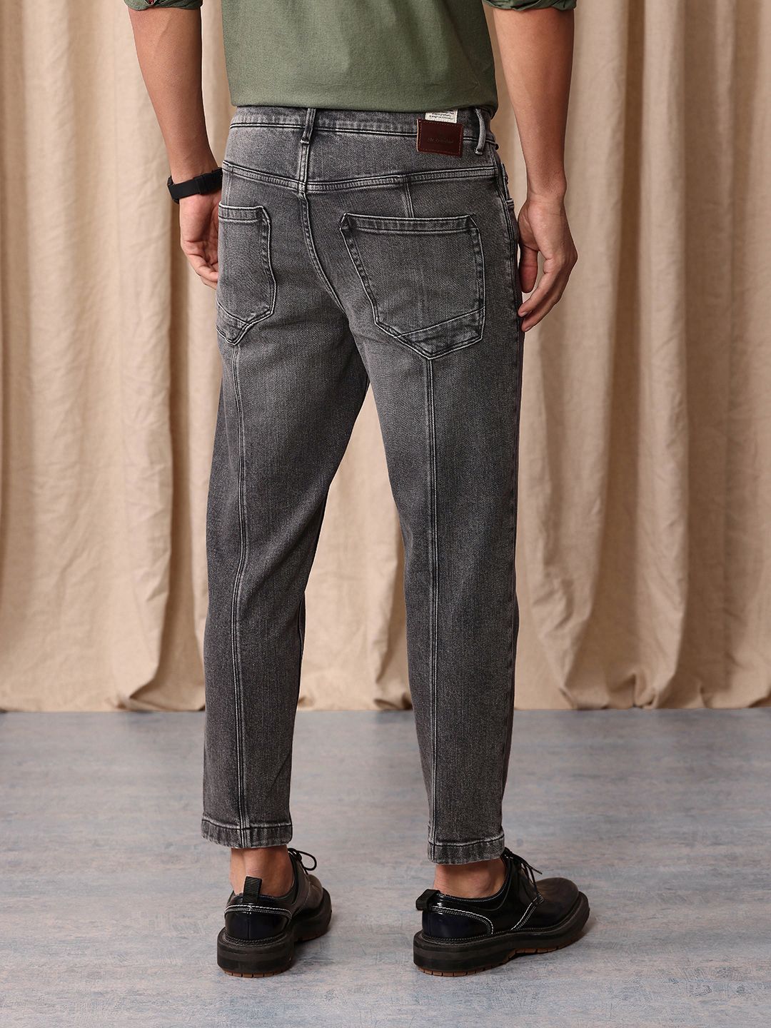 Mr Bowerbird Men Tapered Fit Mid-Rise Heavy Fade Stretchable Jeans