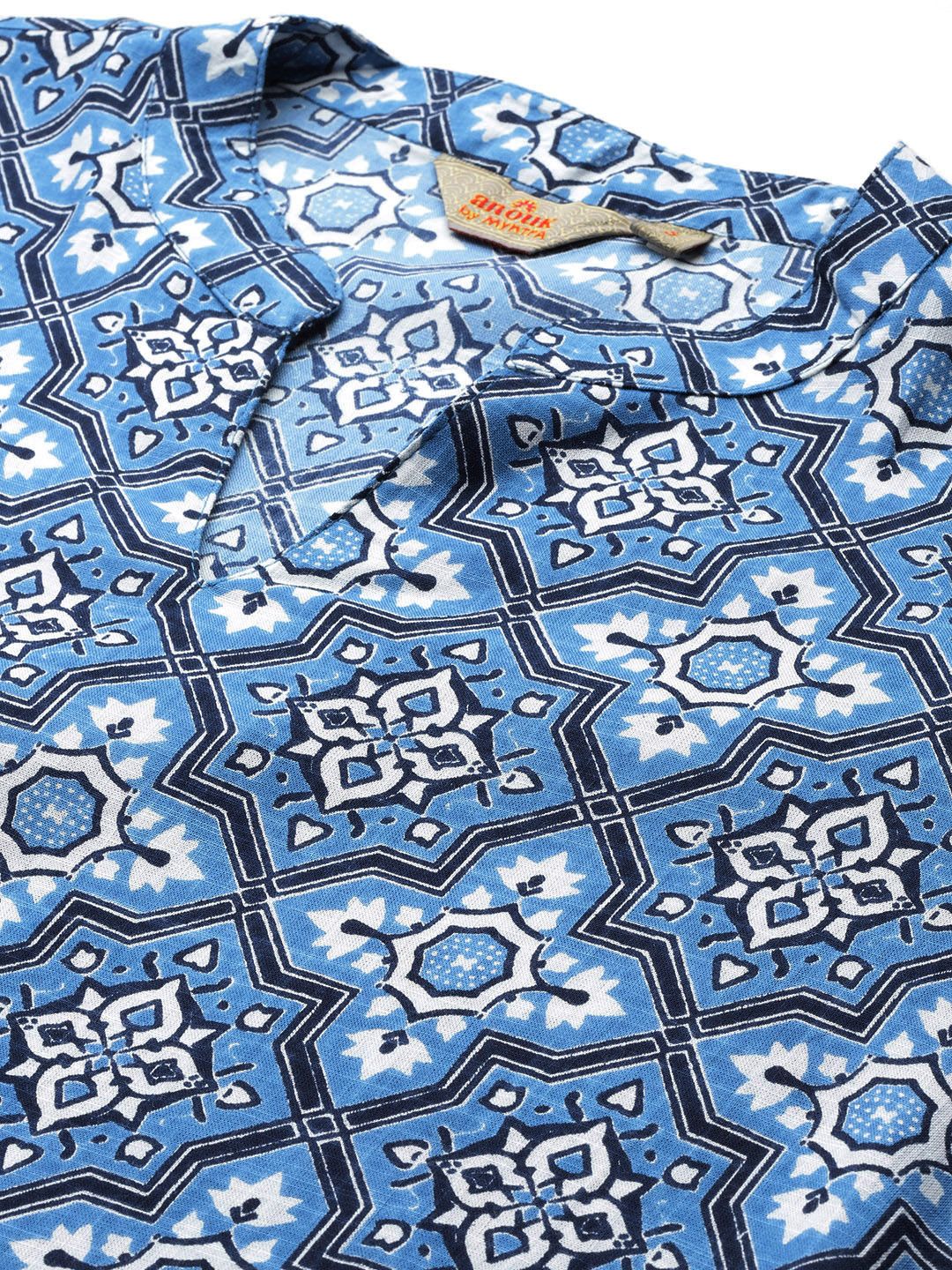 Anouk Ethnic Motifs Printed Regular Kurta with Trousers & With Dupatta