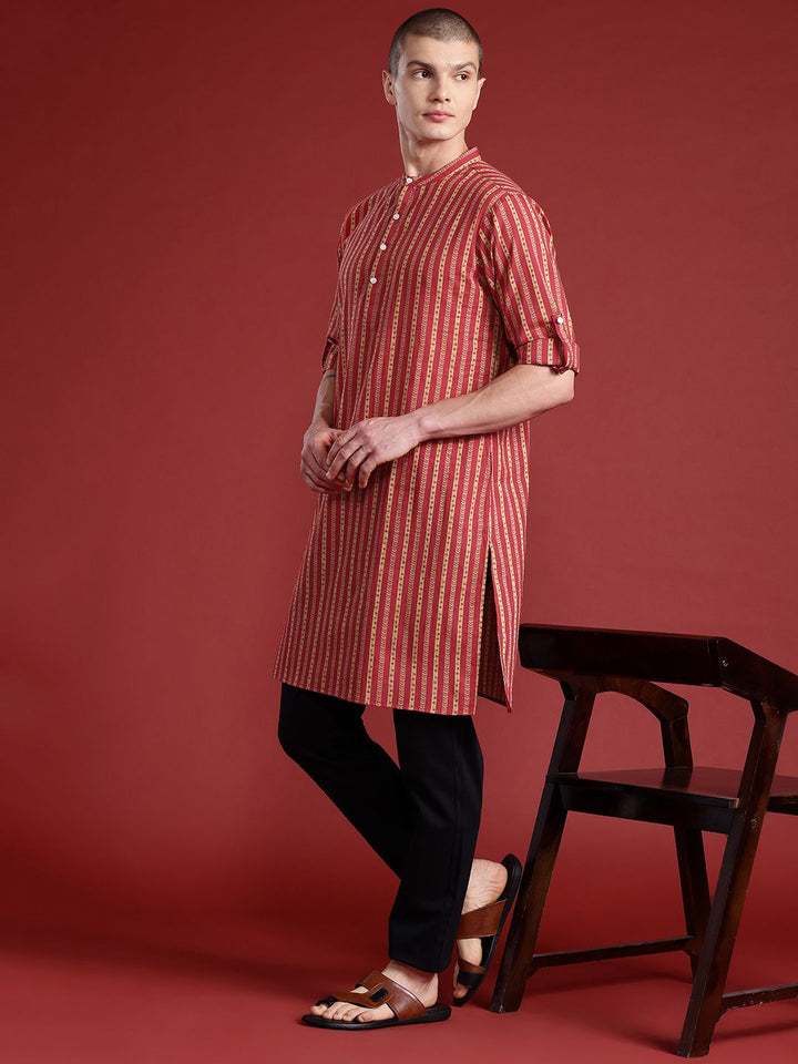 Anouk Pure Cotton Striped Kurta