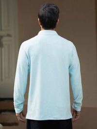 Powerlook Men Self Design Polo Collar T-shirt