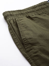 The Indian Garage Co Men Slim Fit Pure Cotton Trousers