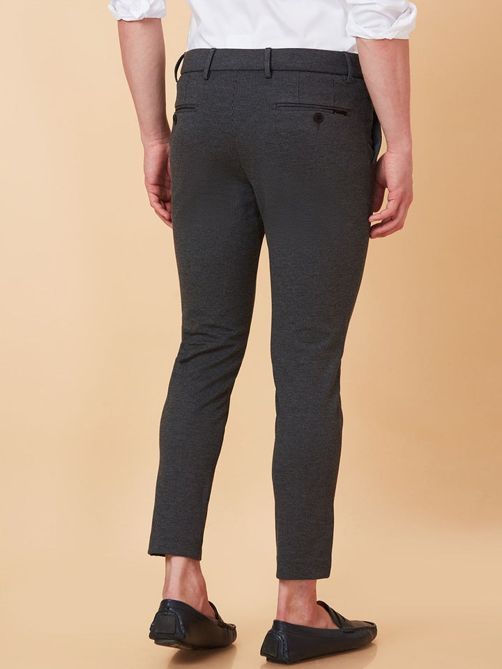 Being Human Men Textured Mid Rise Easy Wash Cotton Chino Trousers