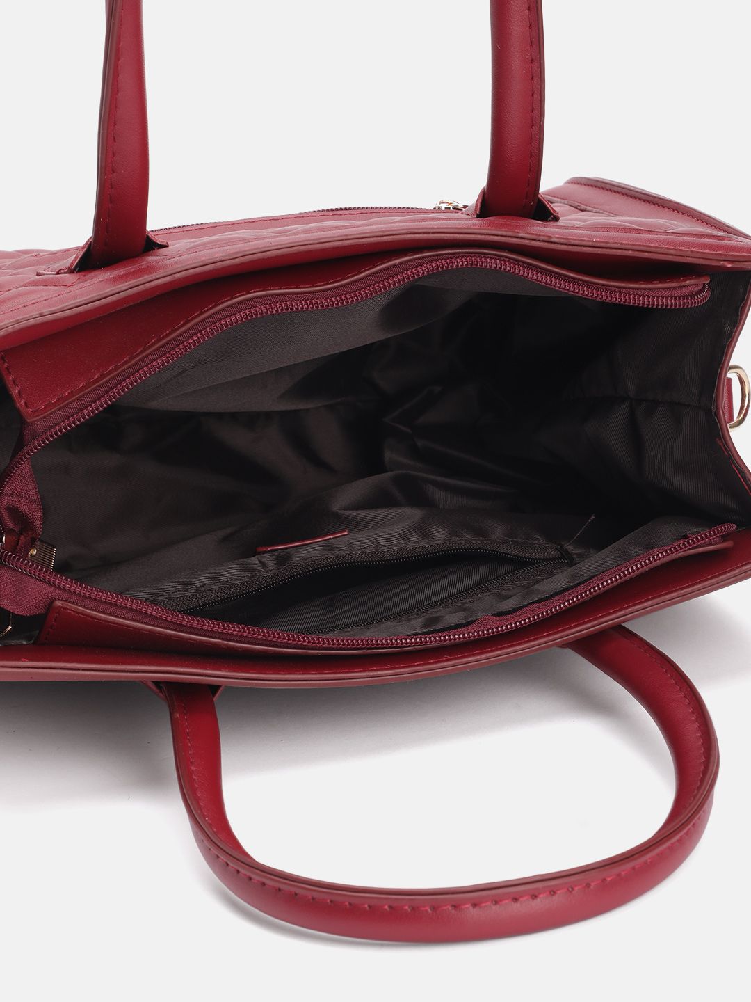 DressBerry Quilted Structured Handheld Bag