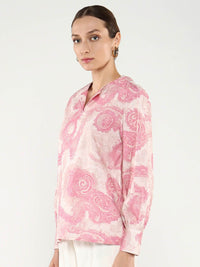 RAREISM Ethnic Printed Round Neck Cotton Top